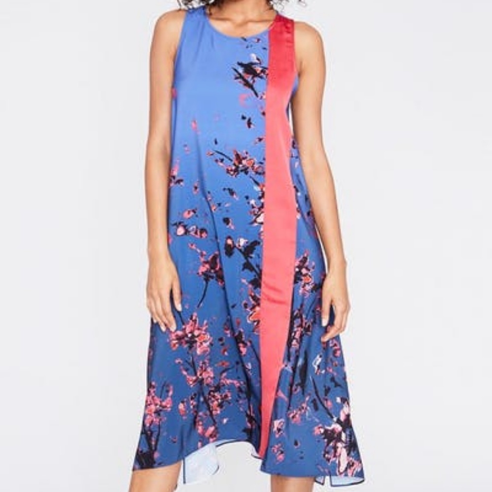 Rachel Roy African Violet Floral Scarf Wrap Dress
